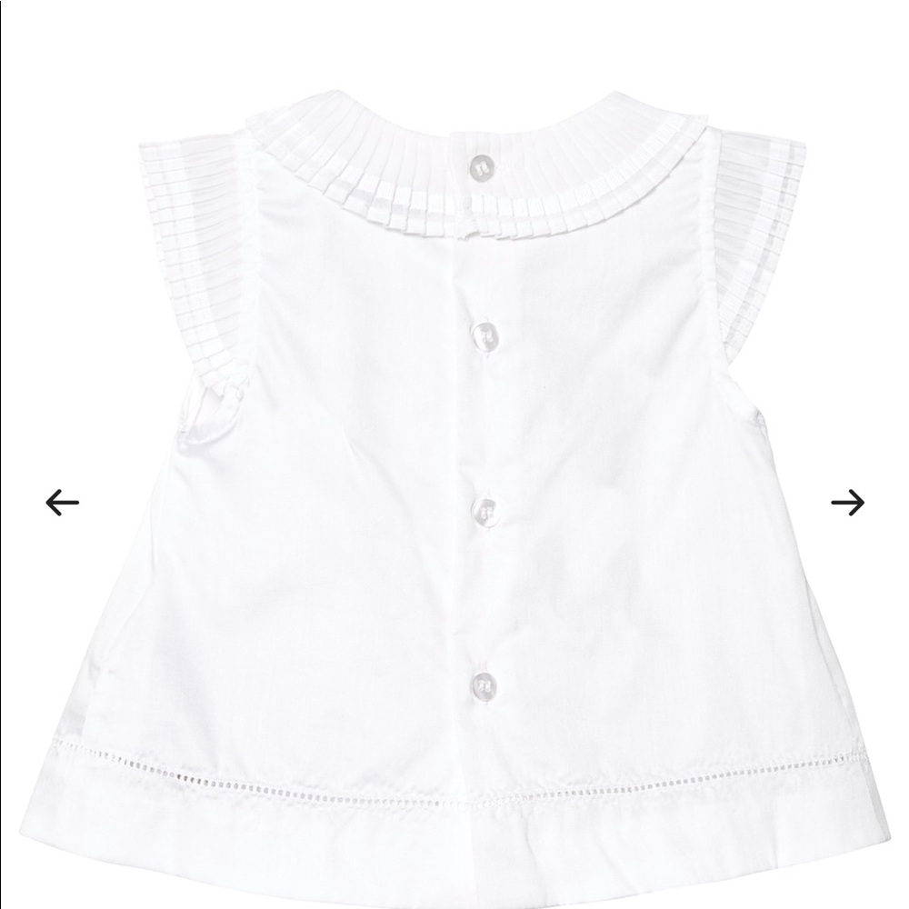 Mayoral Pleated Neck and Sleeves Baby Top